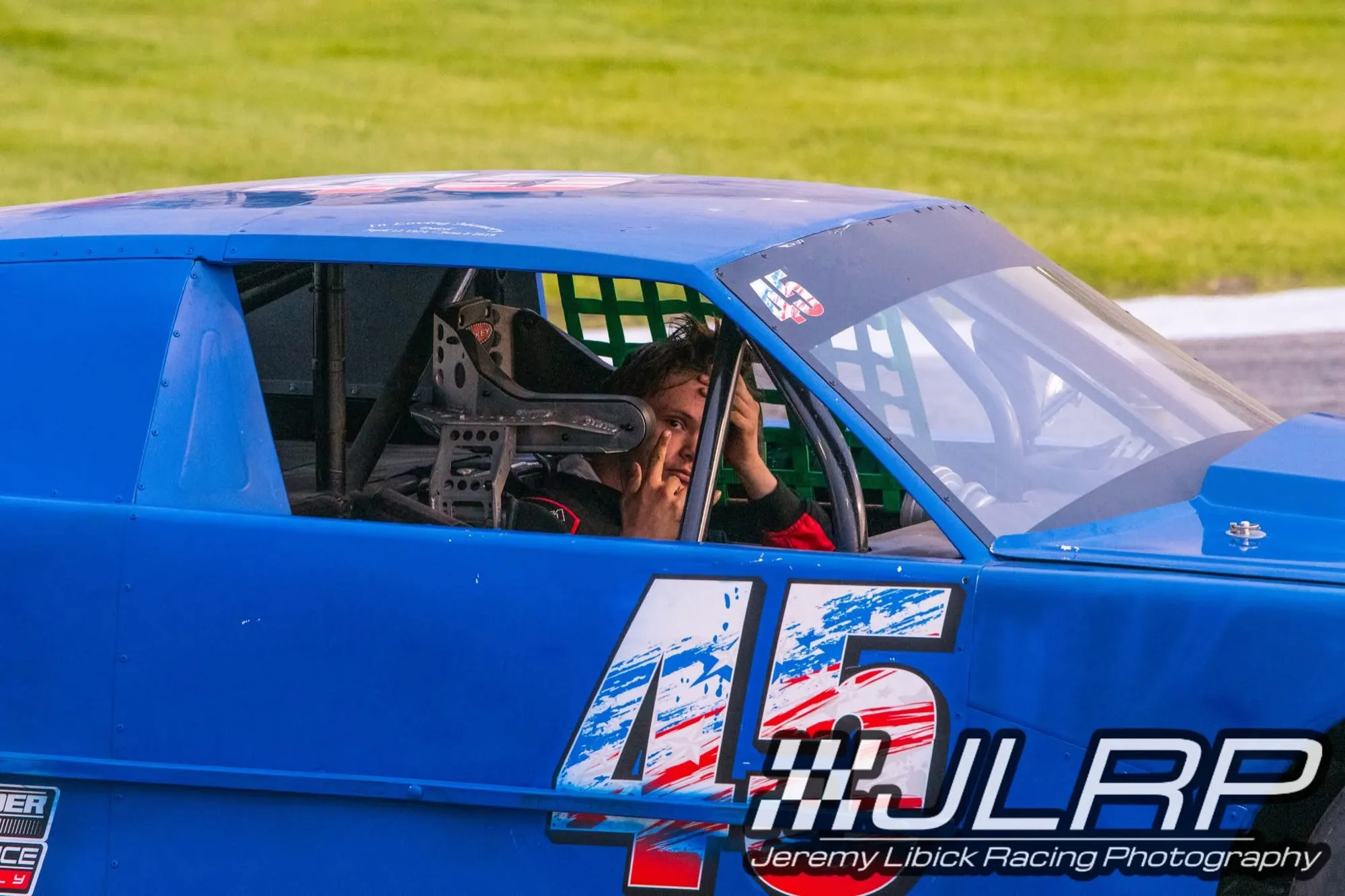 Strapped into the #45 · Photo: Jeremy Libick Racing Photography